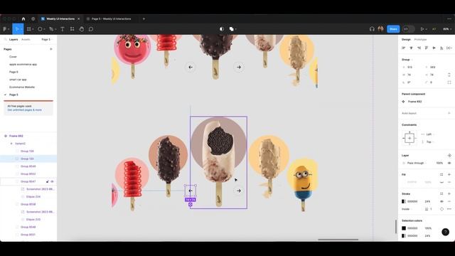 Carousal Animation Figma | Smart Animation Figma Tutorial | Drag Triggers