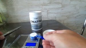 1 WIN Creatine Monohydrate - проверяем мерную ложку чистого порошка