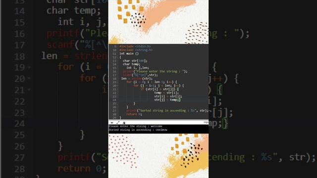 C program to Sort the String // C programming // c tutorials