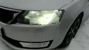 Skoda Rapid Hockey Edition — Установка омывателя фар.