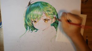 Drawing Anime with Colored Pencil (Time Lapse) | SonArt