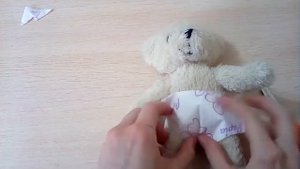 как сделать подгузник для игрушки.