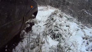В две машины по старому маршруту! Первый снег! Много поваленных деревьев!