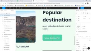 How to make landing page awesome Ui traveling site with figma and post to dribbble