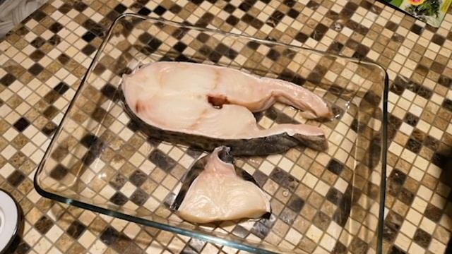 Очень простой рецепт приготовления стейка рыбы замороженной  зубатки атлантической пестрой в духовк