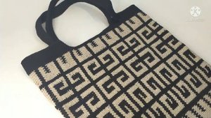 сумка жакардовым узором/вязание крючком