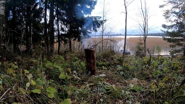 Рыбалка глубокой осенью на озеро Янисъярви