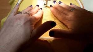 Декоративные швы в вышивке с применением ниток Ирис