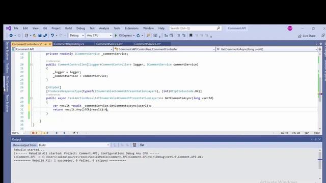Calling Service Layer On Controller In Asp.Net Core |Controller service repository pattern | Part-1