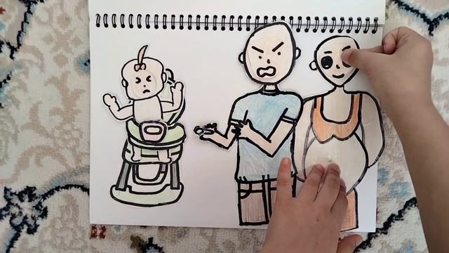 Папа кормит ребенка. Стул для кормления. Ребенок капризничает.??❤️??? смотреть онлайн