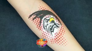 Рисуем с помощью трафарета/аквагрим для начинающих