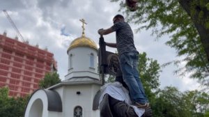 Установка памятника Александру Невскому