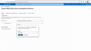 Deploying NGINX Open Source packaged by Bitnami using Azure Marketplace Kubernetes Applications