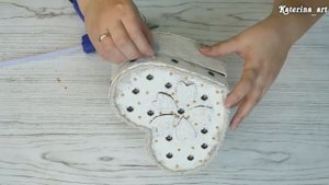 Красивая шкатулка-сердце из картона. Beautiful box-heart made of cardboard.DIY