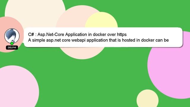 C# : Asp.Net-Core Application in docker over https смотреть онлайн