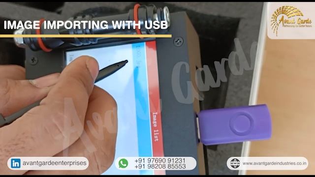How to import an Image with USB in the Avant Garde TIJ Printer | +919769091231