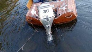 Когда водомет бессилен. Honda BF20 буксирует Абакан 430 по льду.