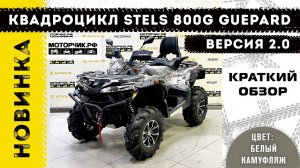 Новинка! Квадроцикл Stels ATV 800G Guepard 2.0 (Белый камуфляж)