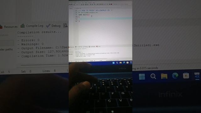 #1 how to print Helloworld in C programming #cprogramming