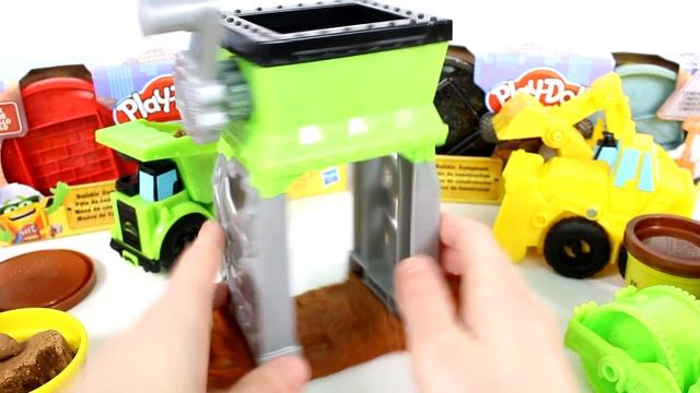 Play-Doh Wheels Building Compound and Construction Playsets Unboxing Toy Review смотреть онлайн