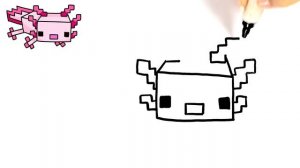 HOW TO DRAW MINECRAFT AXOLOTL | DRAWING MINECRAFT MOBS