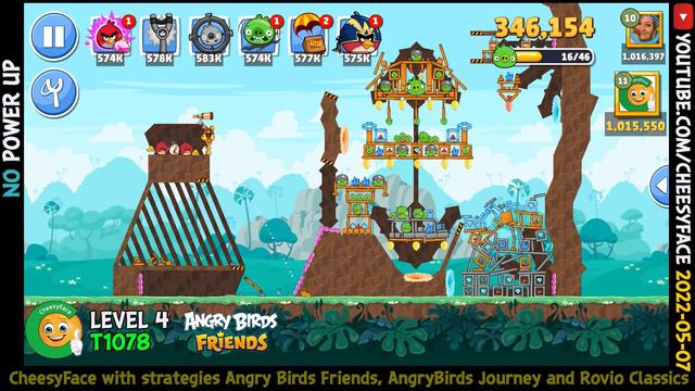 Angry Birds Friends Tournament 1078 HighScores Level 1 to 6 Power UP 2022 05 07 Walkthrough смотреть онлайн