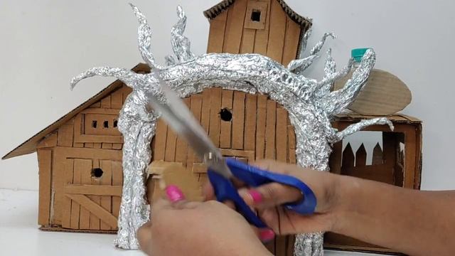 How to make Masha and Bear house / cardboard house tutorial смотреть онлайн