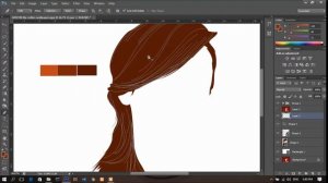 Lily Collins - Vector x Vexel Art Hair Strands Tutorial Photoshop CS6 2017