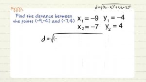 DISTANCE BETWEEN TWO POINTS