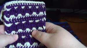 Тунисский двухцветный узор № 18