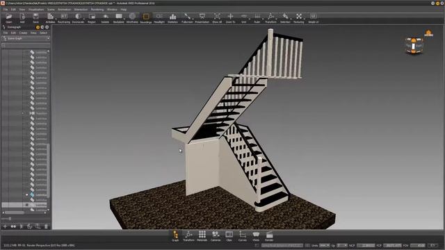 3d проект лестницы. смотреть онлайн