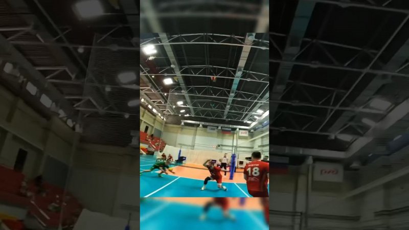 Защита на рефлексах. Волейбол от первого лица. GoPro Volleyball #volleyball #gopro #волейбол