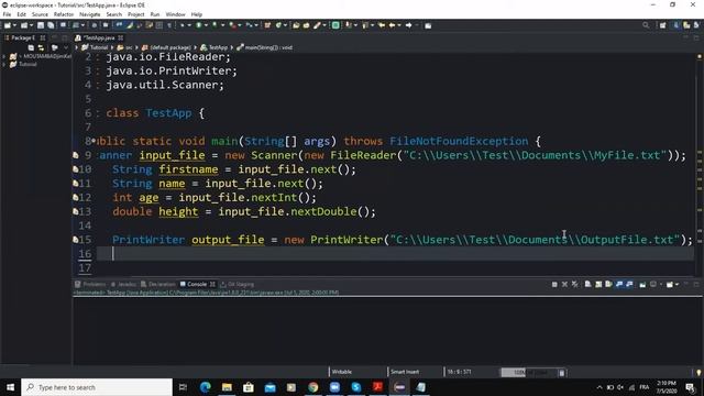 File Input/Output Basic Java Tutorial - Get an output to a file using java.io.PrintWriter