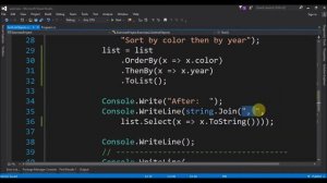 sort objects list in c#