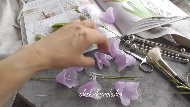 Колокольчики. Процесс лепки. Холодный фарфор. Bells. The modeling process. Cold porcelain.