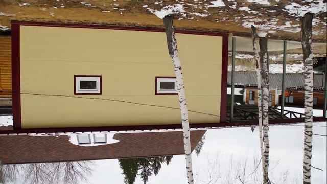 Гараж из сэндвич-панелей Д6.5Ш4В3 с навесом.