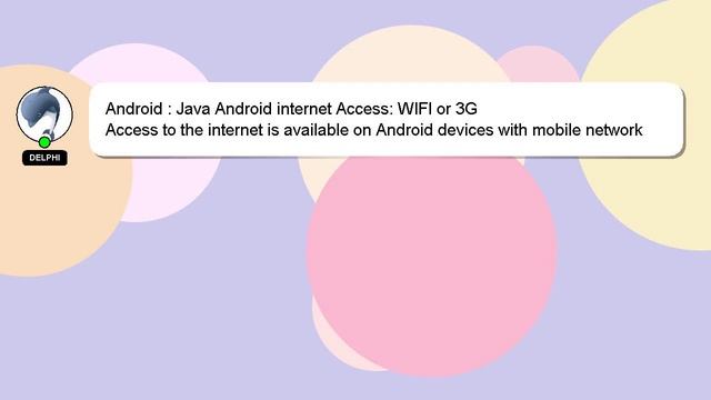 Android : Java Android internet Access: WIFI or 3G смотреть онлайн