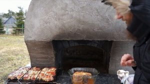 Готовим в русской печи. Шашлык, хачапури, холодец.
