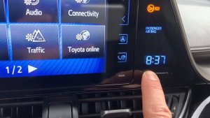 Toyota C-HR clock time set up / change (subtitles)