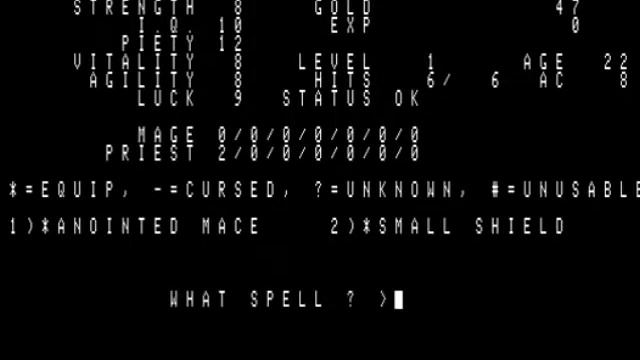 Wizardry: Proving Grounds of the  Mad Overlord 1980 - First 3D RPG with color graphics