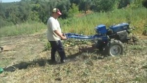 Самодельная картофелекопалка для дизельного мотоблока (дельфин)