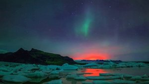 Северное сияние, Хибинские горы, Северный Ледовитый океан, Арктика