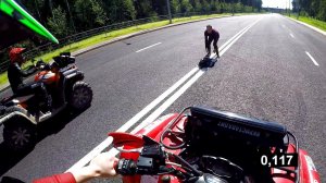 Драг рейс/Drag Yamaha Grizzly vs CfMoto X5 H.O