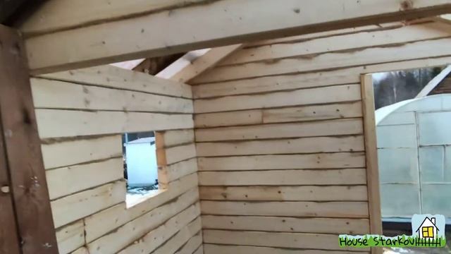 Закрываем крышу бюджетной бани 3х5.