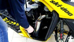установка прямотока Ski-Doo Summit 800 E-Tec exhaus muffler sound