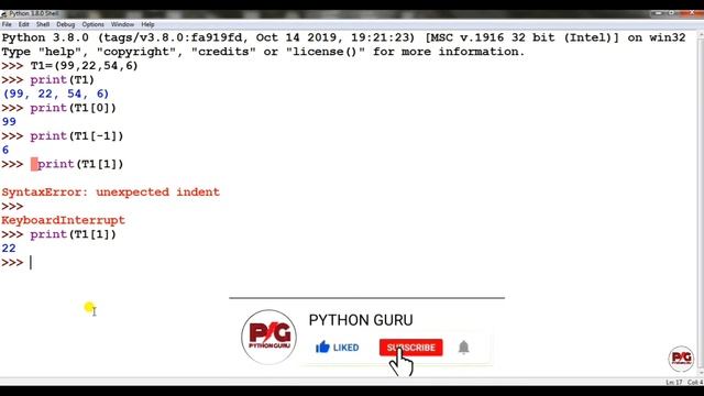 Python for class 11/PYTHON TUPLES (Creating , Updating , Deleting & Accessiing)/#python/python guru