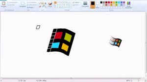 Windows logo speedpaint on ms paint