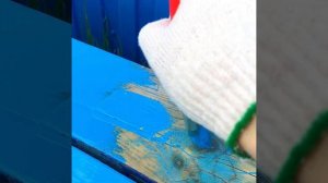 Покраска скамейки. Краска Olecolor.