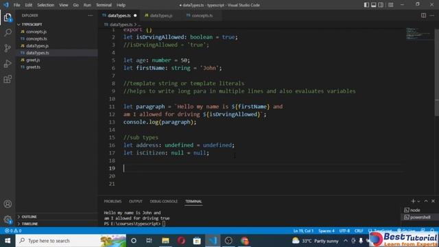 Typescript Tutorial  #javascript #typescript