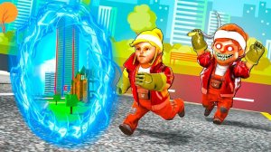 БЫСТРЕЕ ПРЫГАЙ В ТЕЛЕПОРТ! ЧУДОМ УСПЕЛ СПРЯТАТЬСЯ В ГОРОДЕ! ПРЯТКИ В СКРАП МЕХАНИК (Scrap Mechanic)